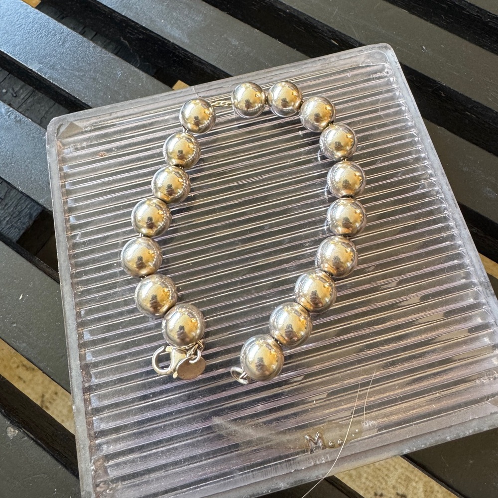Authentic TIFFANY & CO Ball Beads BRACELET 925 Sterling Silver 7.5 inches